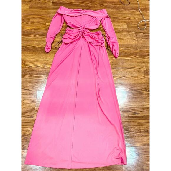 DUNDAS X REVOLVE  Elowen Cut out Maxi Dress in Hot Pink L - Picture 10 of 12